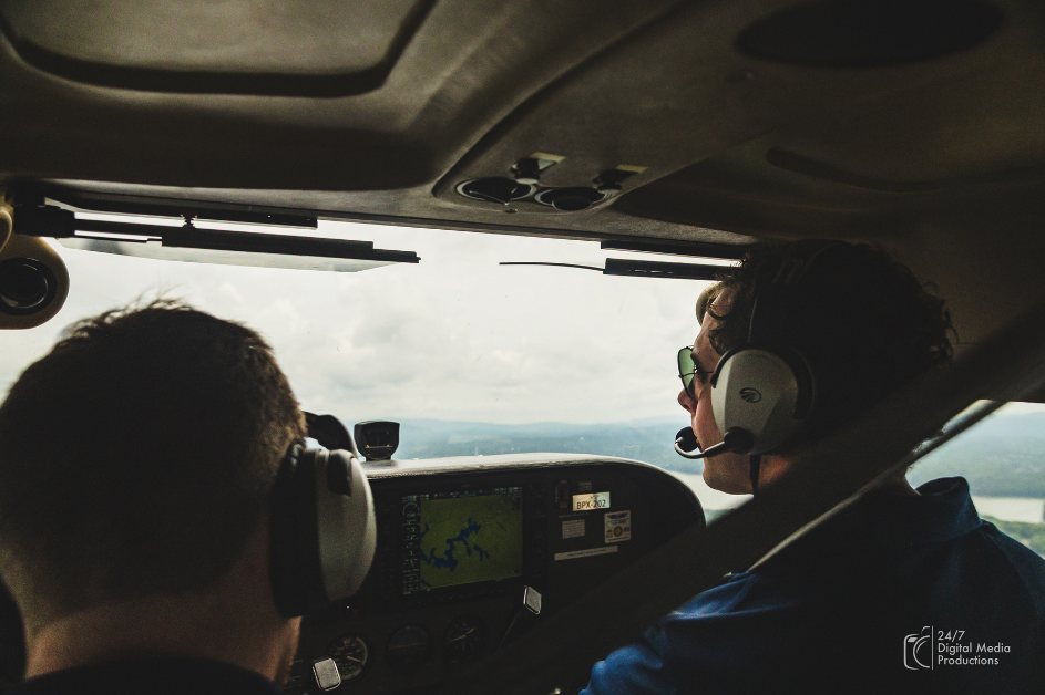Student pilot and cfi in flight deck